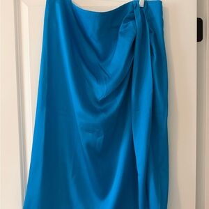 J. Crew Blue Faux Sarong Skirt